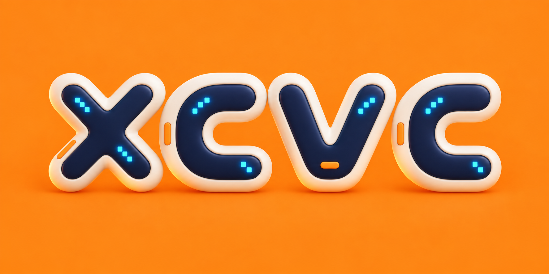 XCVC 橙色立体品牌标识